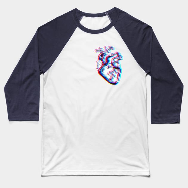 Human Heart Baseball T-Shirt by Red